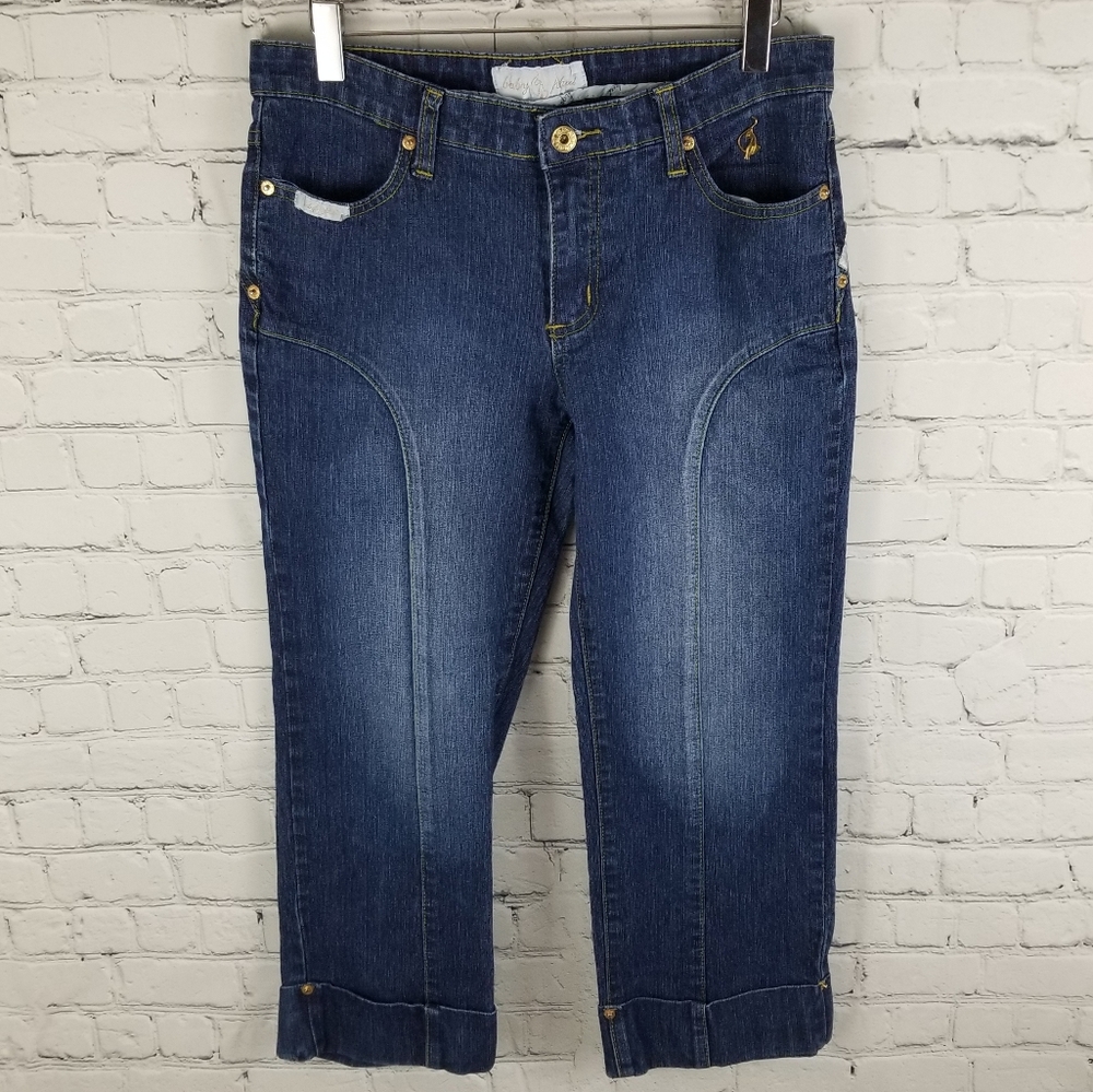 BABY PHAT | cropped cuffed embellished jeans